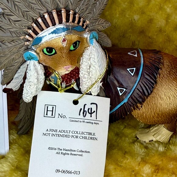 Hamilton Collection ~ Chief Runs with Paws ~ Feathers 'N Kittens series # 1647 - Picture 4 of 10